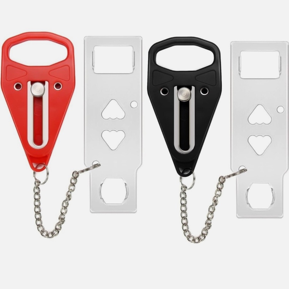 Portable Door Lock 2Pack Extra Lock for Additional Privacy and Safety in Home